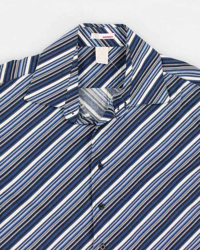 Vintage 90s Groggy Stripe Shirt - XL