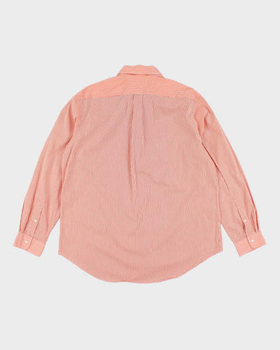 Tommy Hilfiger Pin Stripe Orange Shirt - XL
