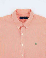 Tommy Hilfiger Pin Stripe Orange Shirt - XL