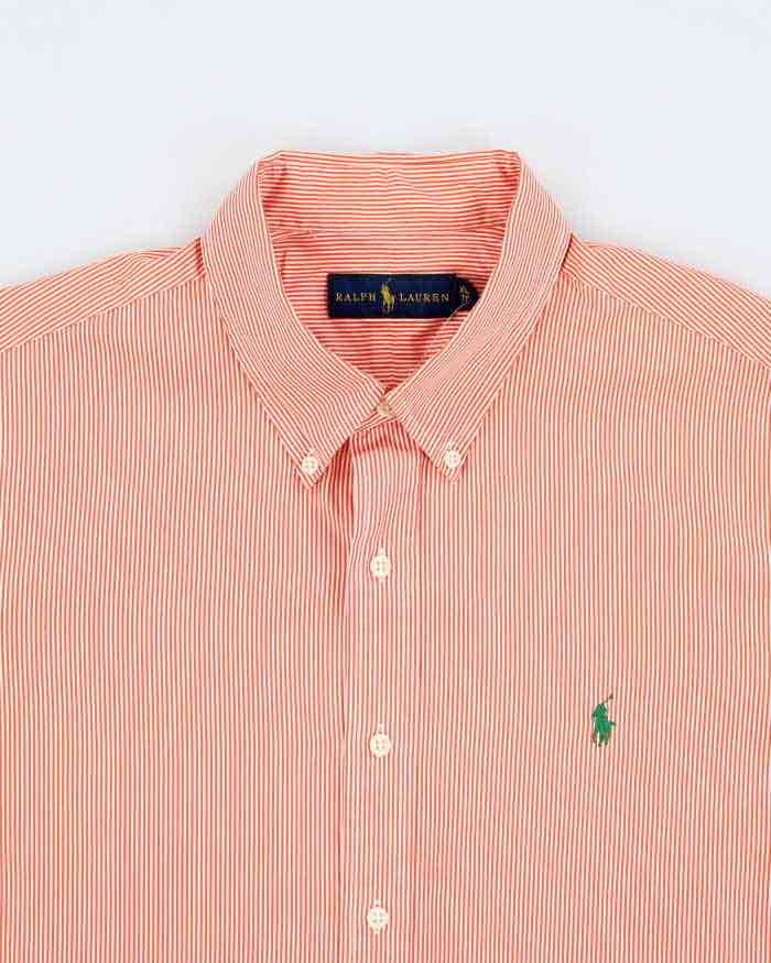 Tommy Hilfiger Pin Stripe Orange Shirt - XL