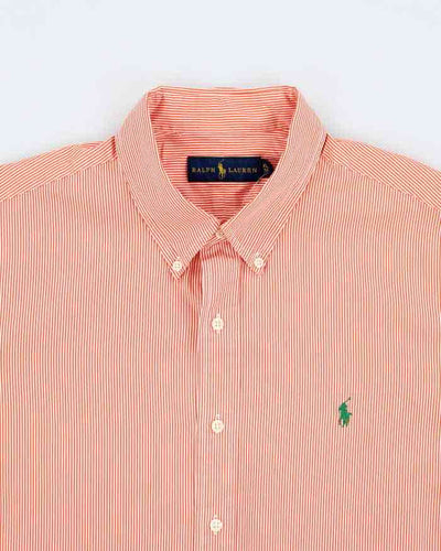 Tommy Hilfiger Pin Stripe Orange Shirt - XL