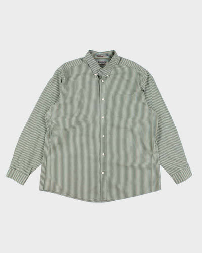Eddie Bauer Green Stripe Shirt - XL