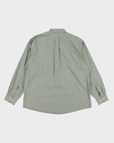 Eddie Bauer Green Stripe Shirt - XL