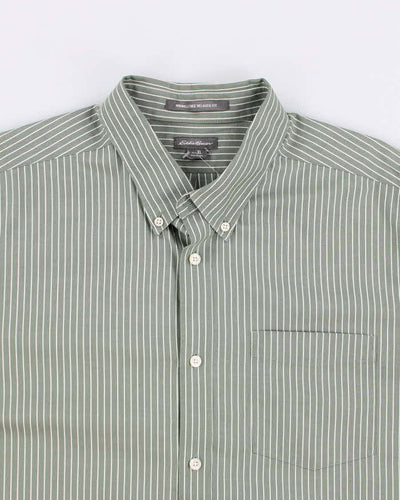 Eddie Bauer Green Stripe Shirt - XL