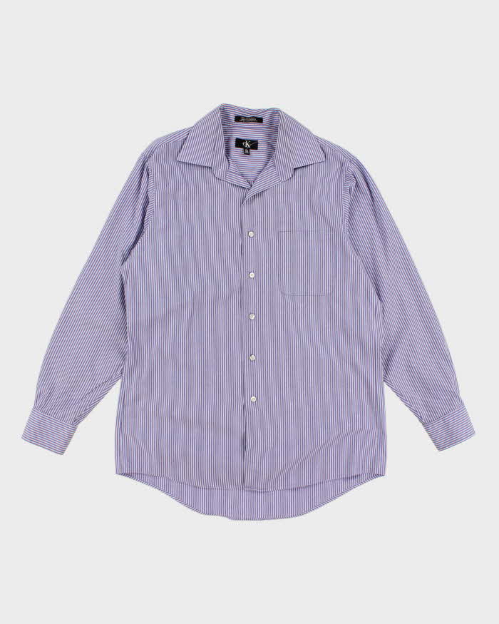 Calvin Klein Purple Stripe Shirt - L