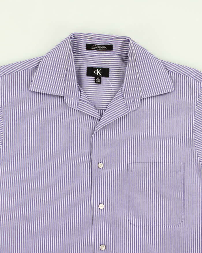 Calvin Klein Purple Stripe Shirt - L