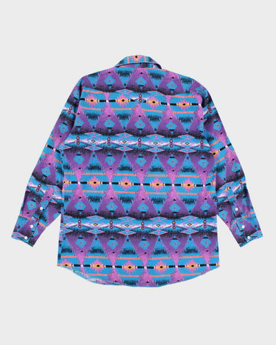 Vintage 90s Panhandle Slim Pattern Western Shirt - L