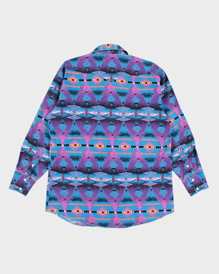 Vintage 90s Panhandle Slim Pattern Western Shirt - L