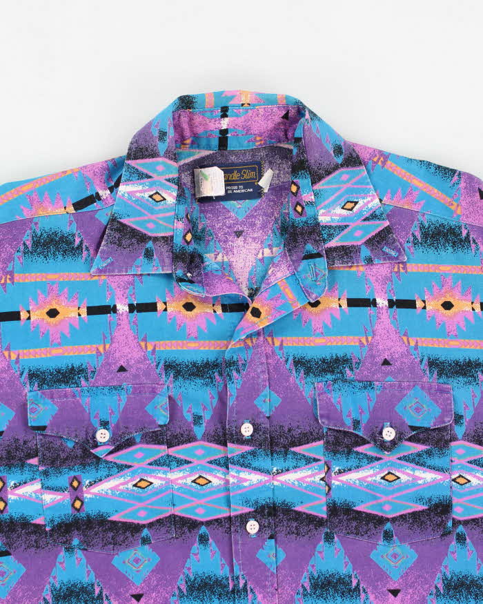 Vintage 90s Panhandle Slim Pattern Western Shirt - L