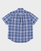 Ralph Lauren Blue Check Short Sleeve Shirt - L