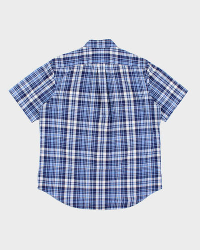 Ralph Lauren Blue Check Short Sleeve Shirt - L