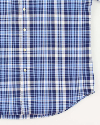 Ralph Lauren Blue Check Short Sleeve Shirt - L