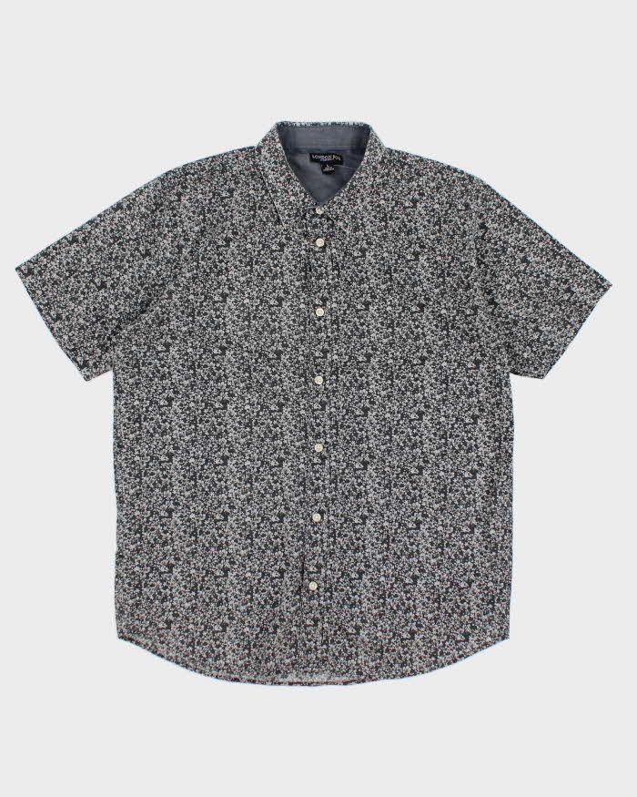 London Fog Grey Floral Shirt - L