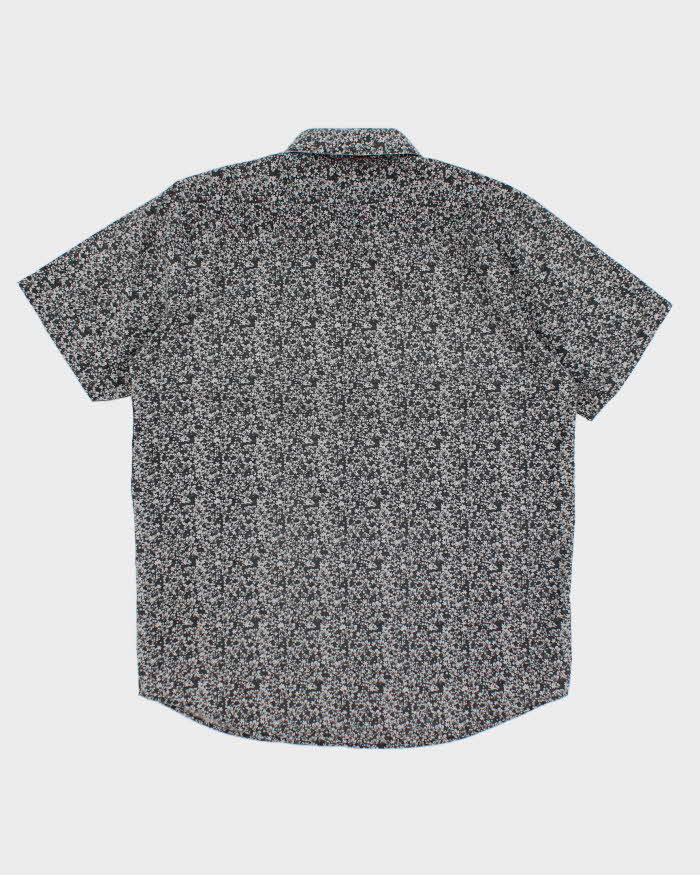 London Fog Grey Floral Shirt - L