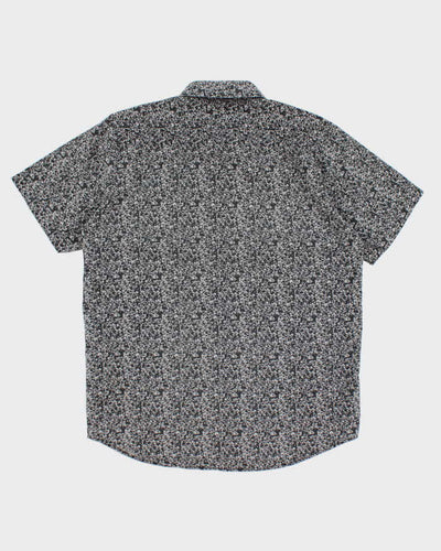 London Fog Grey Floral Shirt - L