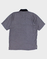 90's Patterned Polo Style Shirt - XL