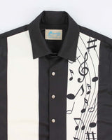 00s Music Notes Short Sleeve Shirt - M