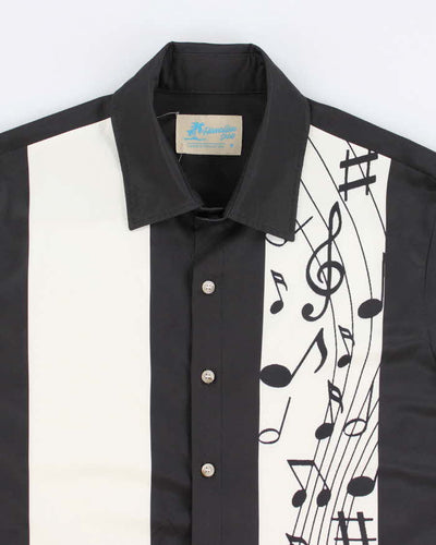 00s Music Notes Short Sleeve Shirt - M