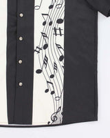 00s Music Notes Short Sleeve Shirt - M