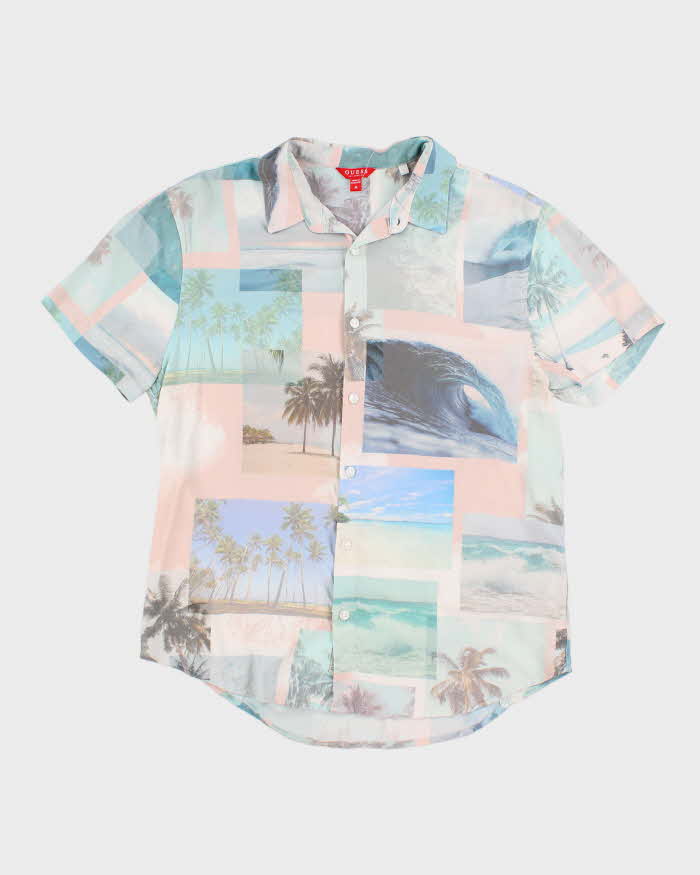 Guess Printed Short Sleeve Shirt - M
