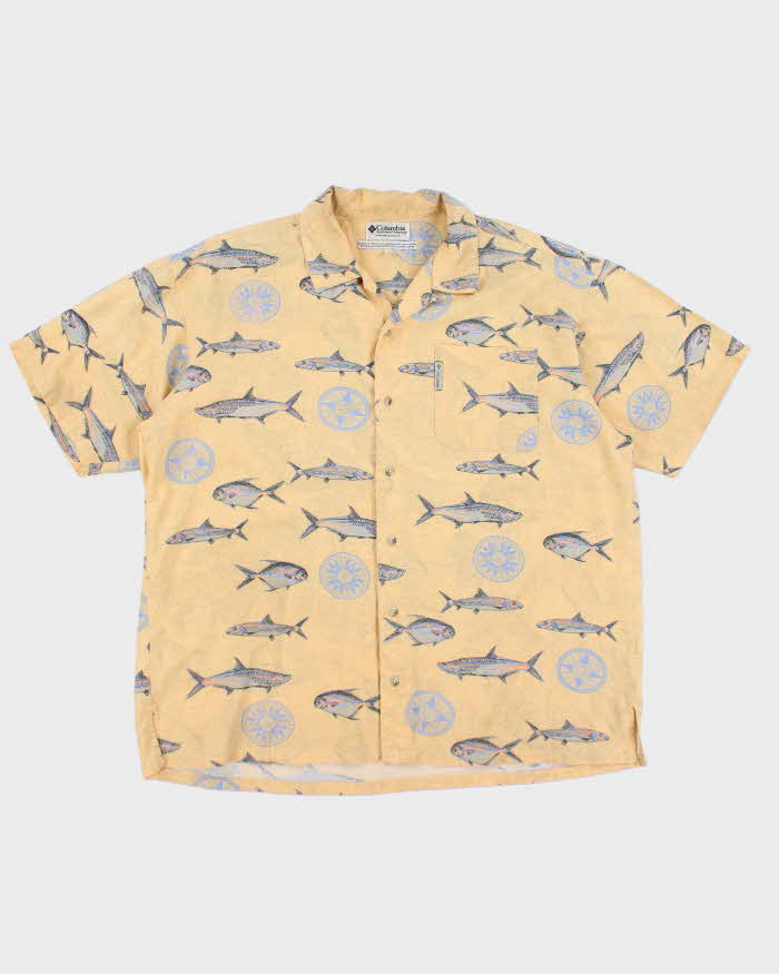 Vintage 90s Columbia Fish Printed Shirt - L