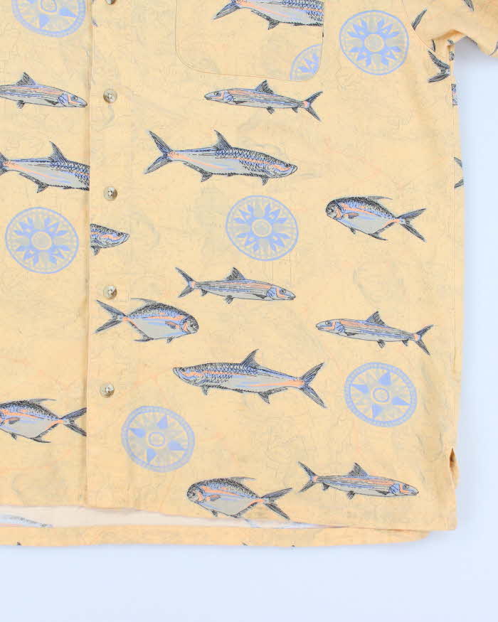 Vintage 90s Columbia Fish Printed Shirt - L