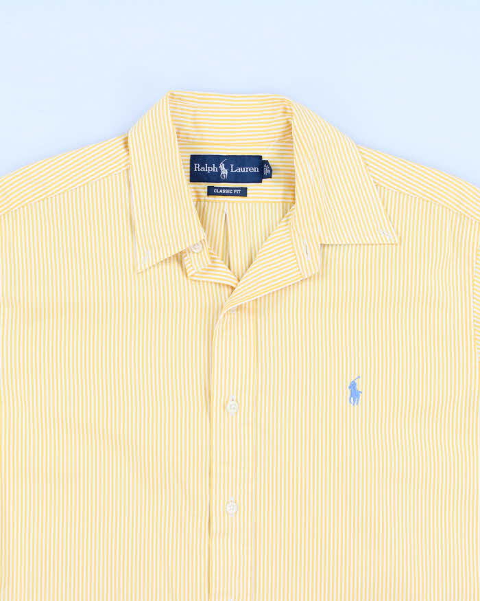 Ralph Lauren Yellow Stripe Long Sleeve Shirt - M