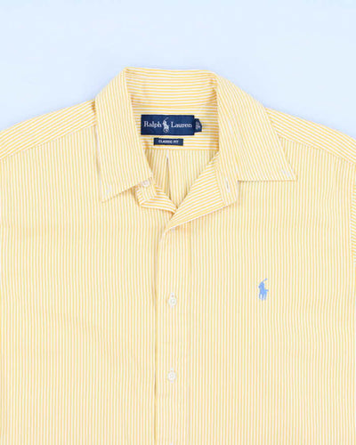 Ralph Lauren Yellow Stripe Long Sleeve Shirt - M
