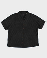 Y2k 00s Tommy Bahama  Black Silk Shirt - XL
