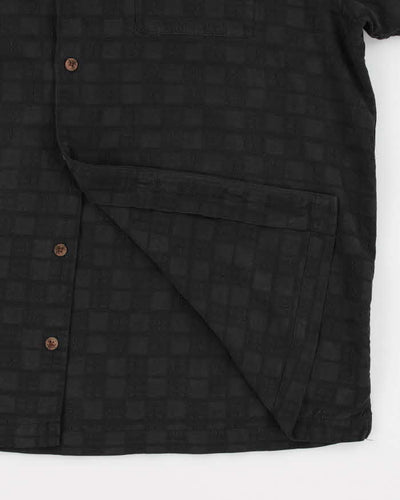 Y2k 00s Tommy Bahama  Black Silk Shirt - XL