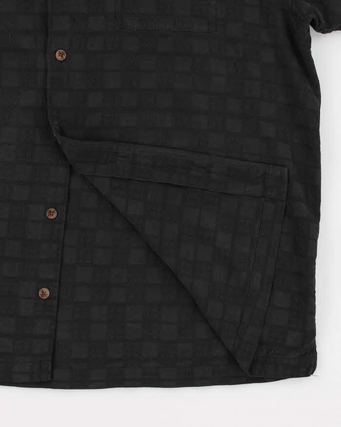 Y2k 00s Tommy Bahama  Black Silk Shirt - XL