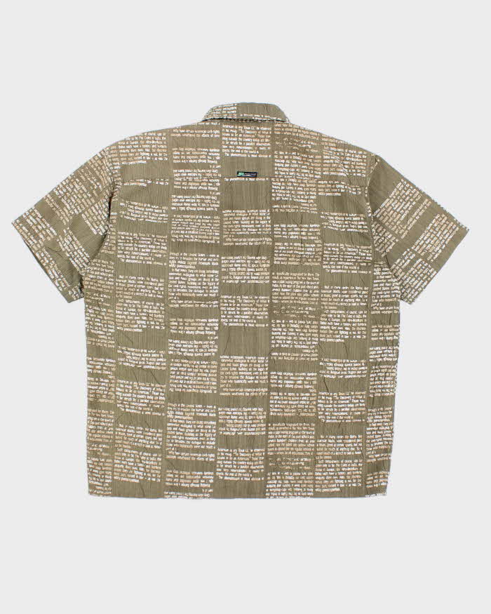 90s Point Zero Khaki Short Sleeve Shirt - M