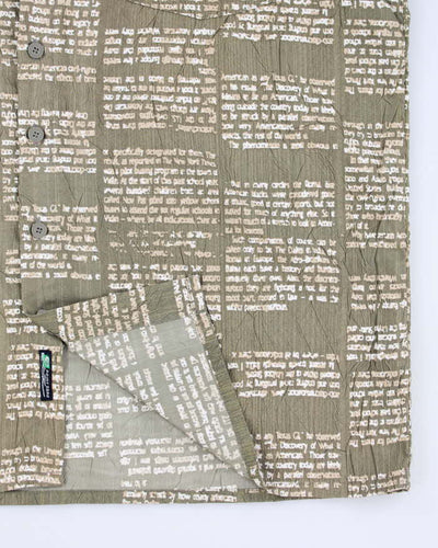 90s Point Zero Khaki Short Sleeve Shirt - M