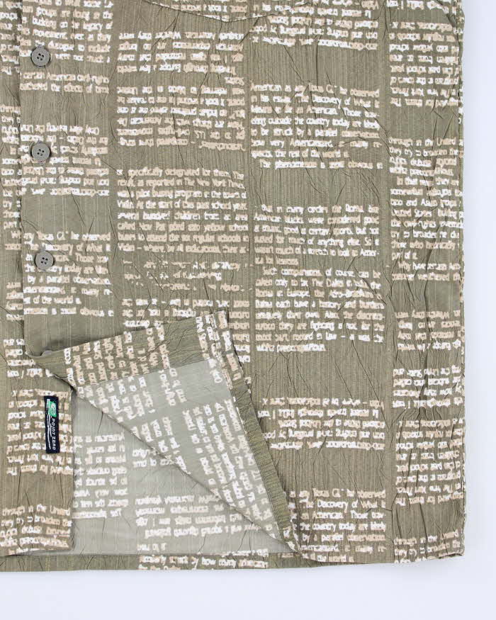 90s Point Zero Khaki Short Sleeve Shirt - M