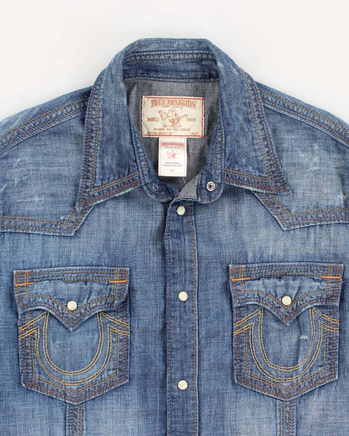 True Religion Long Sleeve Denim Shirt - XL