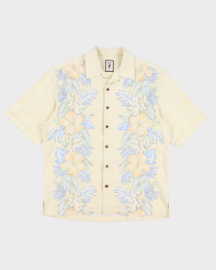 Jamaica Jaxx Silk Yellow Hawaiian Shirt - M