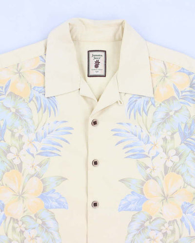 Jamaica Jaxx Silk Yellow Hawaiian Shirt - M