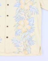 Jamaica Jaxx Silk Yellow Hawaiian Shirt - M