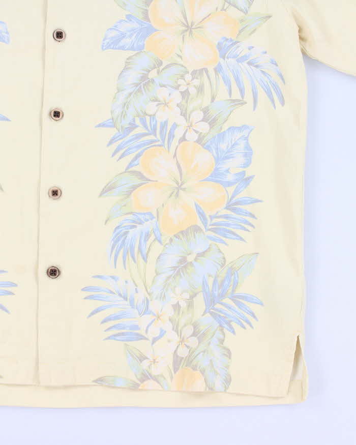 Jamaica Jaxx Silk Yellow Hawaiian Shirt - M