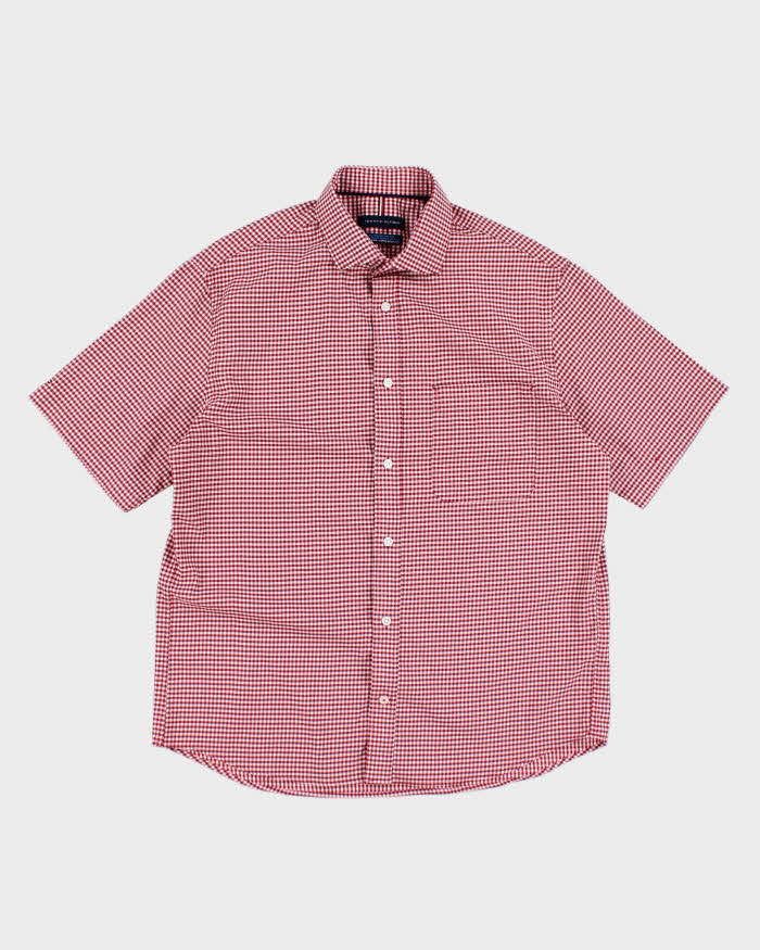 Tommy Hilfiger Red Check Short Sleeve Shirt - M