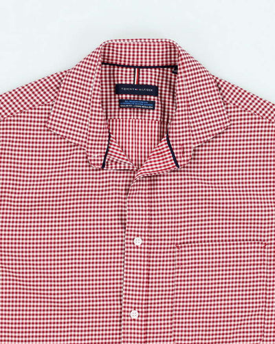 Tommy Hilfiger Red Check Short Sleeve Shirt - M