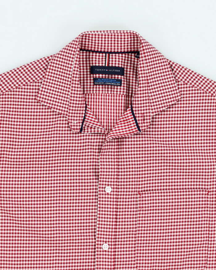Tommy Hilfiger Red Check Short Sleeve Shirt - M