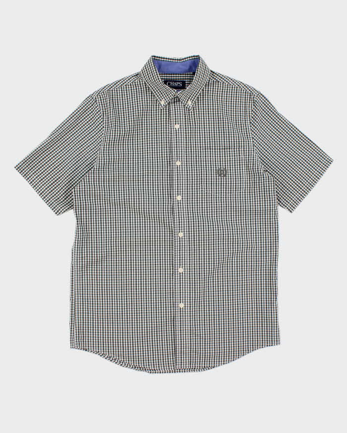 Chaps Green Check Short Sleeve Shirt - S
