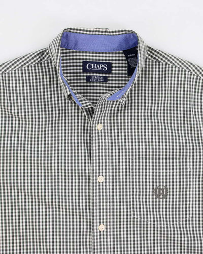 Chaps Green Check Short Sleeve Shirt - S