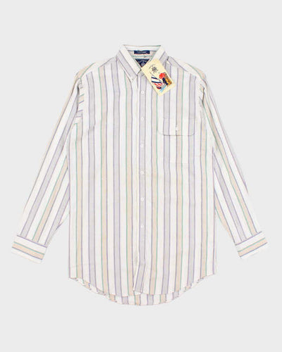 Y2k 00s Deadstock Navigator Striped Shirt - S