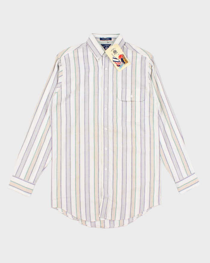 Y2k 00s Deadstock Navigator Striped Shirt - S