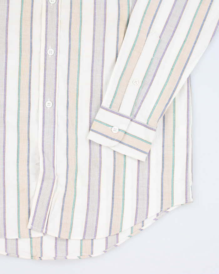 Y2k 00s Deadstock Navigator Striped Shirt - S