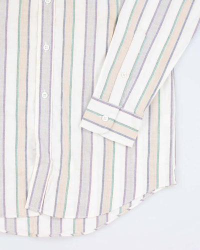 Y2k 00s Deadstock Navigator Striped Shirt - S