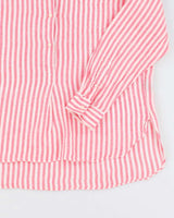 Ralph Lauren Linen Pink Stripe Long Sleeve Shirt - XL