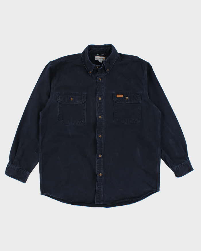 Carhartt Dark Denim Long Sleeve Shirt - L
